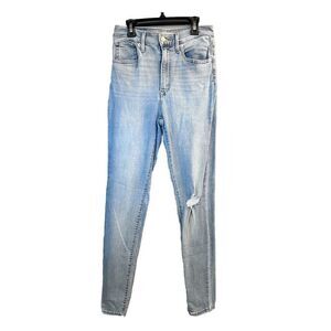 Levi's Mile High Super Skinny Jeans Size‎ 27 Waist Light Wash Blue Stretch Denim